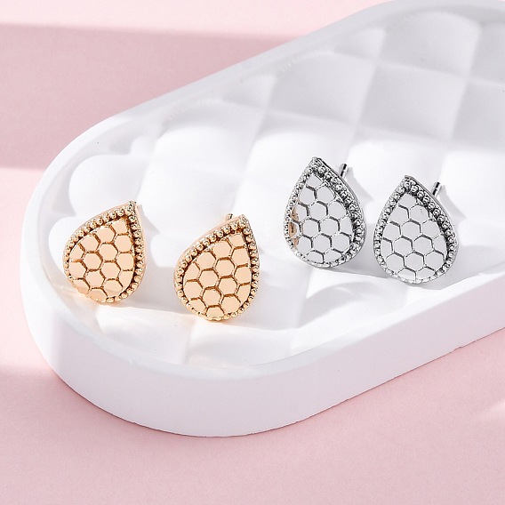 Латунь серьги, слеза