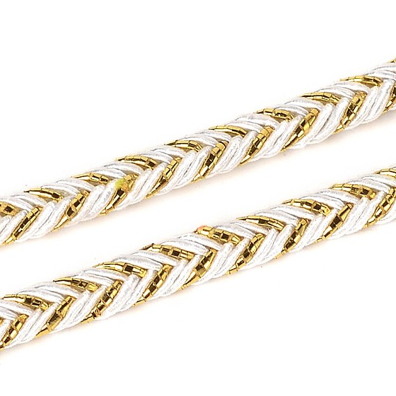 Braided Cloth Threads Cords for Bracelet Making, 6mm, about 50yards/roll