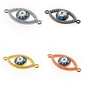 New micro-inlaid CZ evil eye bracelet jewelry accessories Turkey DIY devil's eye necklace jewelry connector