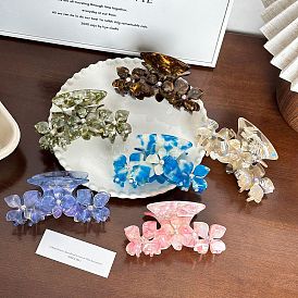 Заколки для волос в форме когтей из ацетата целлюлозы, аксессуары для волос для женщин и девочек, цветок