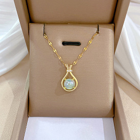 Mermaid Princess Luxury Party Wedding Necklace - Versatile Collarbone Chain, Titanium Steel.
