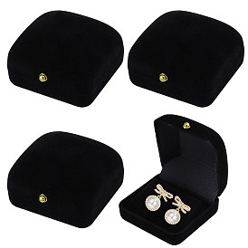 Флокированные коробки для хранения сережек, квадратный