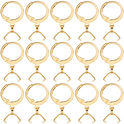 50 шт. 304 фурнитура для сережек с застежкой-рычагом из нержавеющей стали, с поручителями