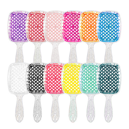 Transparent Massage Comb for Tangle-free, Voluminous Hair - Wet/Dry Use