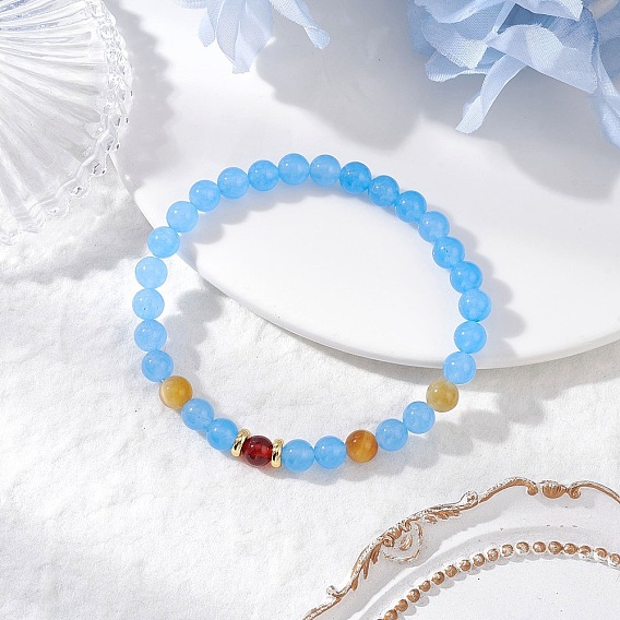 Природного сердолика, браслеты из натурального и окрашенного малайзийского нефрита и тигрового глаза