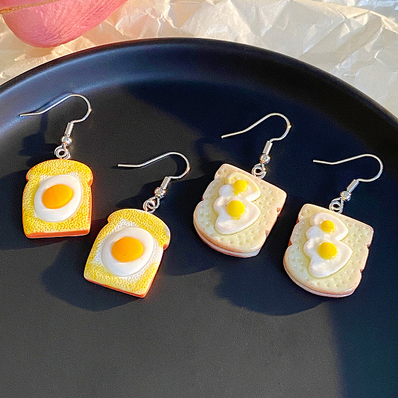Resin Food Model Dangle Earrings, Jewely for Women