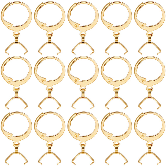 50 шт. 304 фурнитура для сережек с застежкой-рычагом из нержавеющей стали, с поручителями