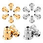 8Pairs 2 Style Brass Ear Nuts/Earring Backs, Long-Lasting Plated