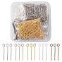1000Pcs 5 Colors Iron Eye Pins, for Jewelry Making