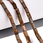 Natural Picture Jasper Beads Strands, Hexagonal Prism