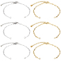 16Pcs 2 Colors 2.5MM 304 Stainless Steel Paperclip Chain Bracelet Making, Non-Tarnish