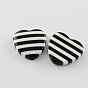Striped Resin Cabochons, Heart