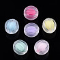 Transparent Acrylic Beads, Frosted, Bead in Bead, Corrugated Round