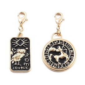 Подвеска из эмалевого сплава Таро, подвески с застежкой-лобстером украшения