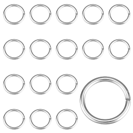 20 шт. 925 открытые кольца из стерлингового серебра, пропил пилой закругленный