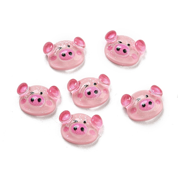 Translucent Resin Cabochons, Pig