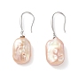 Natural Pearl Dangle Earrings for Women, with Sterling Silver Pins