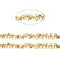 Brass Leaf Link Chains, with Spool, Unwelded, Long-Lasting Plated, Lead Free & Cadmium Free