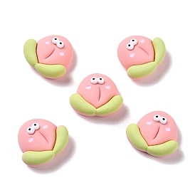 Opaque Resin Cabochons, DIY Accessories, Phone Case Decoration, Peach