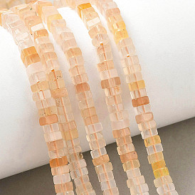 Натуральный розовый авантюрин бисер нитей, квадратный