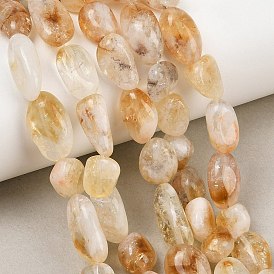 Heated Natural Citrine Beads Strands, Nuggets