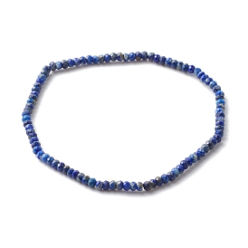 Bracelets extensibles en perles de pierre mélangées naturelles rondelles à facettes, bijoux de pierre de naissance reiki pour elle