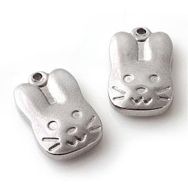 201 Stainless Steel Bunny Pendants, Rabbit