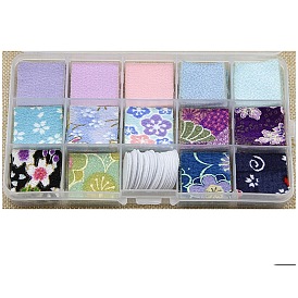 Crepe Cotton Patchwork Fabric, DIY Square Japanese Style Hair Accessories