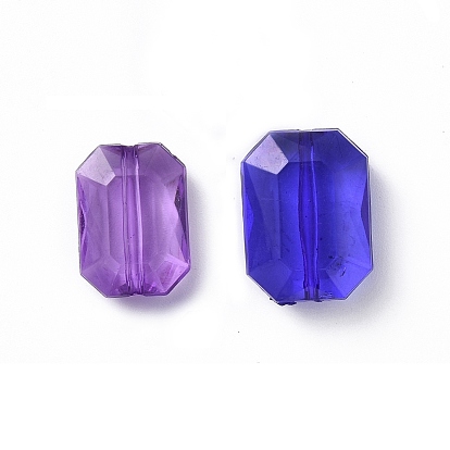 Прозрачные акриловые бусины, граненые, прямоугольные