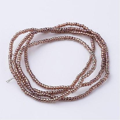 Electroplate Glass Bead Strands, Rondelle