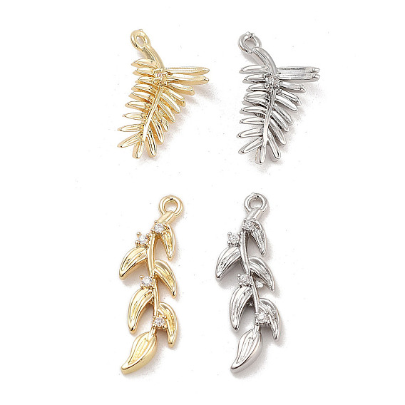 Подвески из латуни с прозрачным фианитом, без кадмия, без никеля и без свинца, лист