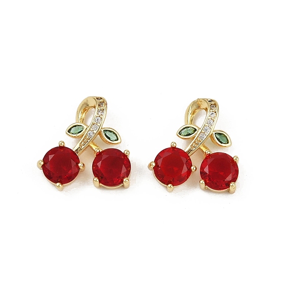 Латунные микро проложить кубического циркония подвески, без кадмия и без свинца, вишня