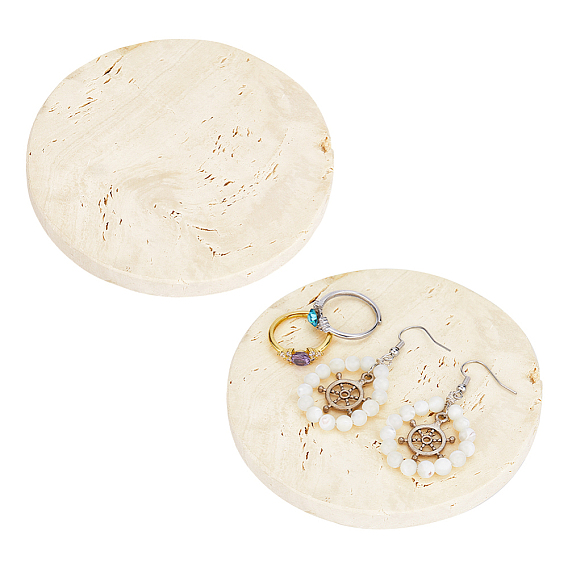 2шт. подставки для демонстрации из натурального известняка, плоско-круглые, фотографические реквизиты, украшение дома