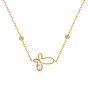 Butterfly Stainless Steel Pendant Necklaces, with Shell