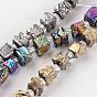 Electroplated Natural Dragon Bone Stone Beads Strands, Nuggets, 5~7x5~7x3~7mm, Hole: 0.8~1mm, about 23~24pcs/strand, 8.1 inch~8.3 inch