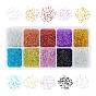 Glass Seed Beads, Dyed, Transparent Colours, For Nail Art Decoration, No Hole/Undrilled, Chip