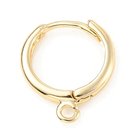Латунная серьга-кольцо, круглые