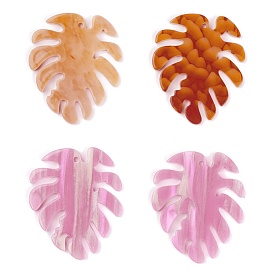Autumn Theme Acrylic Pendants, for DIY Earring Accessories, Leaf
