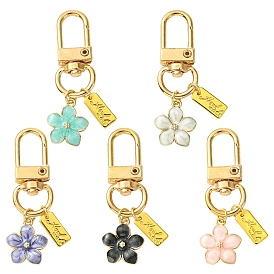 Подвесные украшения из сплава эмали, с поворотными карабинами из сплава