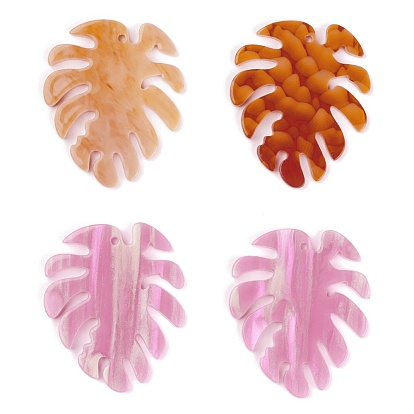 Autumn Theme Acrylic Pendants, for DIY Earring Accessories, Leaf