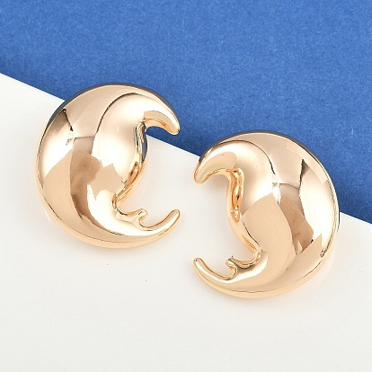 Латунь серьги, луна