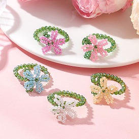 Кольца на палец в виде цветка и семечка, с экологически чистой медной проволокой