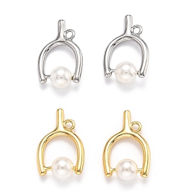 Латунные подвески в форме треугольника, с оболочкой жемчуг