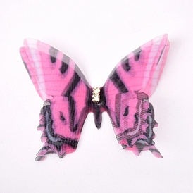 Плетеные аксессуары из ткани ручной работы из ткани, с кристально горный хрусталь, бабочка