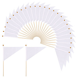 Полиэстеровый флаг с бамбуковой ручкой, треугольные