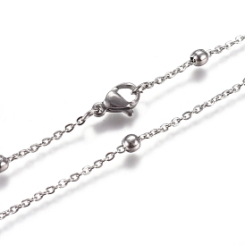 304 Stainless Steel Satellite Chains Necklace for Men Women
