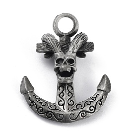 Tibetan Style Alloy Pendnat, Frosted, Anchor