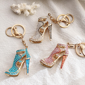 Sparkling High Heel Shoe Keychain - Creative Gift for Fashion Lovers