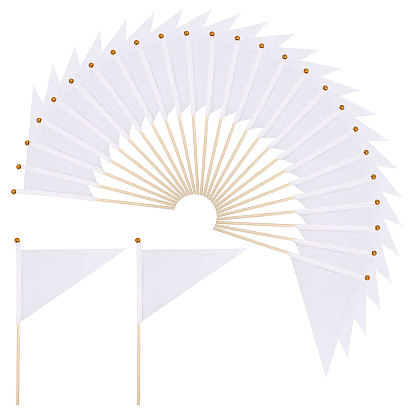 Полиэстеровый флаг с бамбуковой ручкой, треугольные