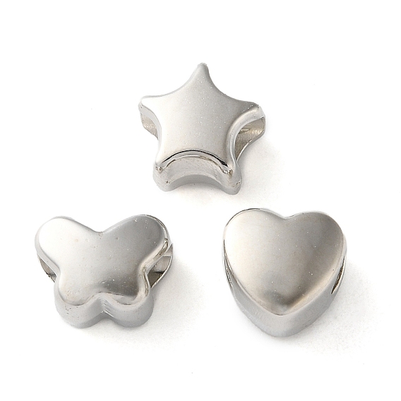 Ccb пластиковые бусины esuropean, бусины с большим отверстием, платина